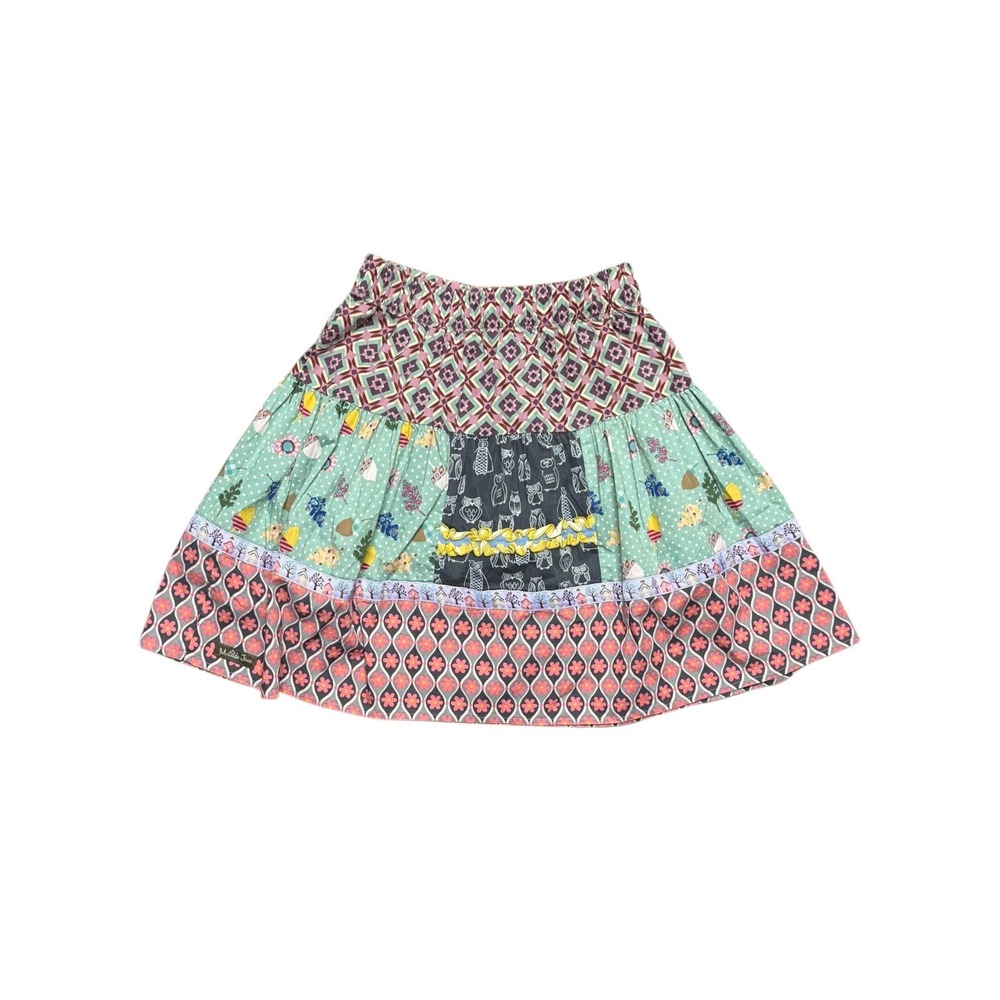 Matilda Jane Girls Size 12 Skirt Floral Patchwork Boho Multicolor‎